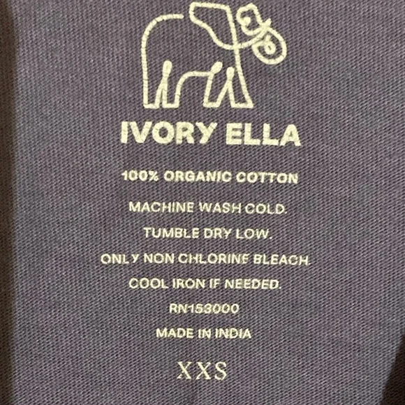 Ivory Ella Long Sleeve Crew Neck Shirt Blue Purple XXS - Picture 7 of 7